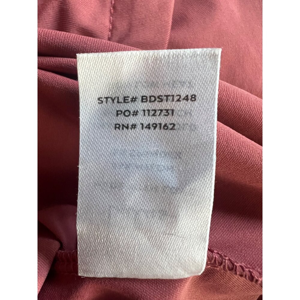 Lulus Certified Flirt Rusty Rose Ruched Long Sleeve Thong Bodysuit Size Small - Picture 6 of 13
